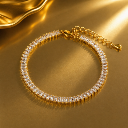 Celeste Baguette Crystal Tennis Bracelet