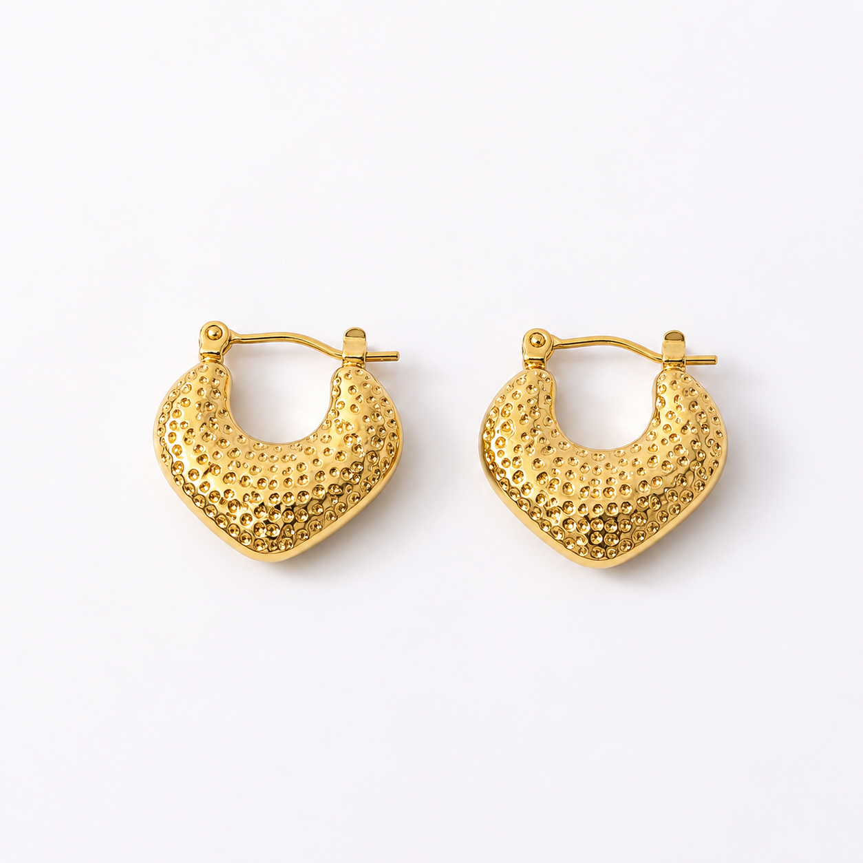 Hammered Gold Hoop Earrings