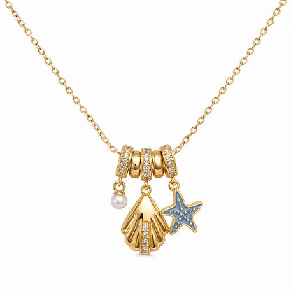 Gold Starfish Charm Necklace