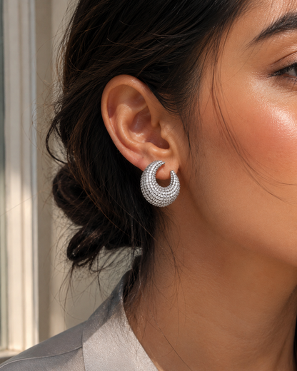 Moonlit Crescent Earrings